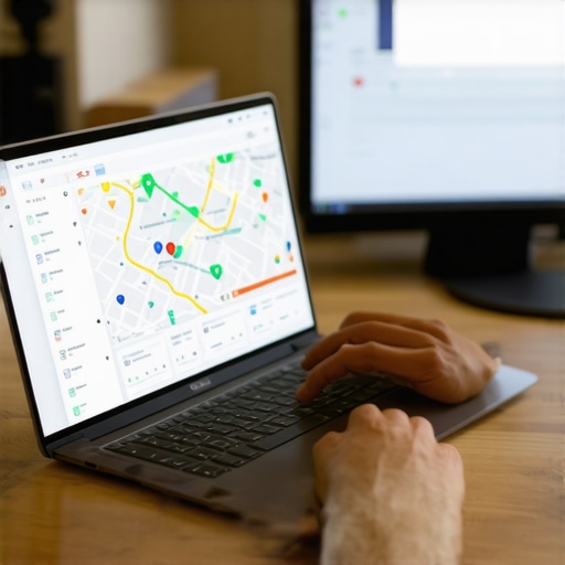 Business owner analyzing local SEO and maps data in Arlington