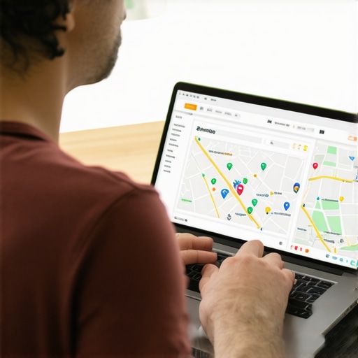Business owner reviewing local SEO analytics for Arlington business