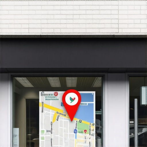 Photo of a storefront in Arlington, Texas, with Google Maps marker overlay.