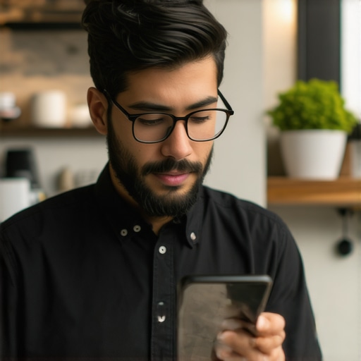 Engaging with Customers on Mobile Business owner reading and replying to reviews on a smartphone, highlighting review management importance.