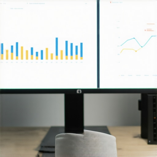 Person analyzing local SEO and Google Maps performance metrics on a computer screen.