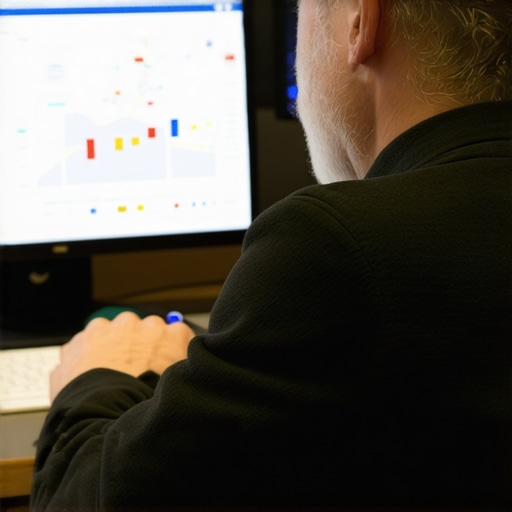 Business owner reviewing SEO and Google Maps analytics for Arlington