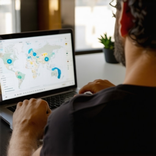 Effective Tools for Arlington Local SEO Digital marketer analyzing SEO tools on a laptop for Arlington Google Maps visibility