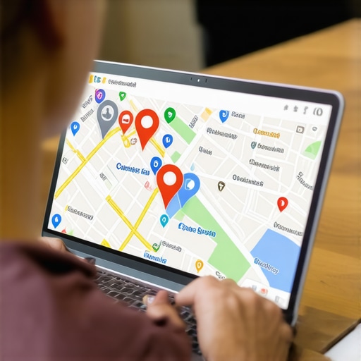 Person workin on Google My Business profile on laptop for Arlington business.