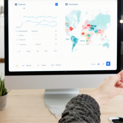 Person analyzing local SEO data on computer for Arlington business