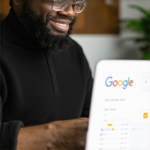 Business owner working on local SEO dashboard for Arlington shop.