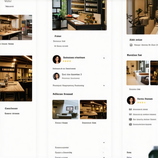 Illustration of a Google My Business dashboard for an Arlington shop with optimized photos and positive reviews.